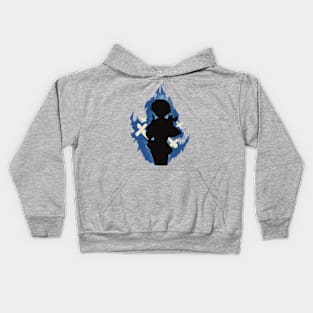 Seika Lamprogue Fire Aura with His Shikigami from The Reincarnation of the Strongest Exorcist in Another World or Saikyou Onmyouji no Isekai Tenseiki in Cool Simple Silhouette Kids Hoodie